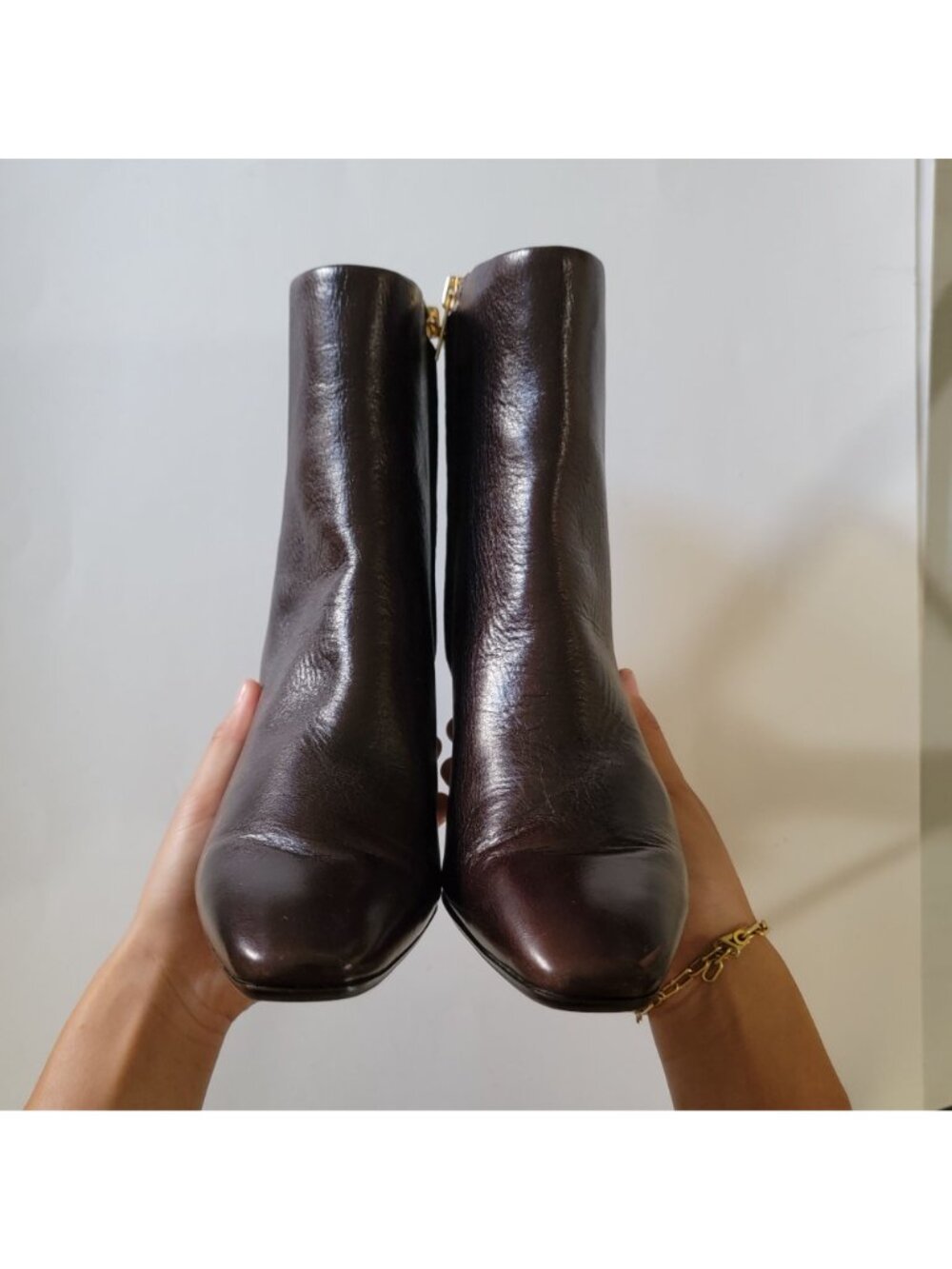NEW Veronica Beard Cera Boots Chocolate Brown Leather Old Money Retro Womens 8.5 - Picture 10 of 10